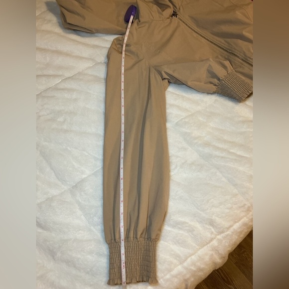 Meshki Tan Cropped Zip-Up Hoodie - Picture 8 of 9